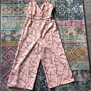 Light Pink Geometric Romper
